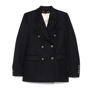 Golden Goose Navy Blue Double-Breasted Jacket With Flap Pockets - NWT